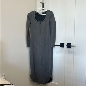 Kaileigh Charcoal Long Sleeve Dress - Size S